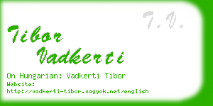 tibor vadkerti business card